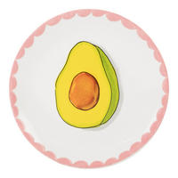 TELLER Avocado in Bunt - 18cm - Multicolor, Keramik (18/18/2cm) - Blond Amsterdam