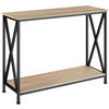 KONSOLENTISCH Tacoma,100 x 35 x 80,5 cm,Industrial Holz hell, Eiche Sonoma - Naturfarben, Holzwerkstoff (100/35/80.5cm) - tectake