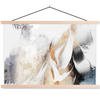 POSTER Luxus - Abstrakt - Gold - Weiß 90x60 cm - Goldfarben, Textil (90/60/0.15cm) - MuchoWow
