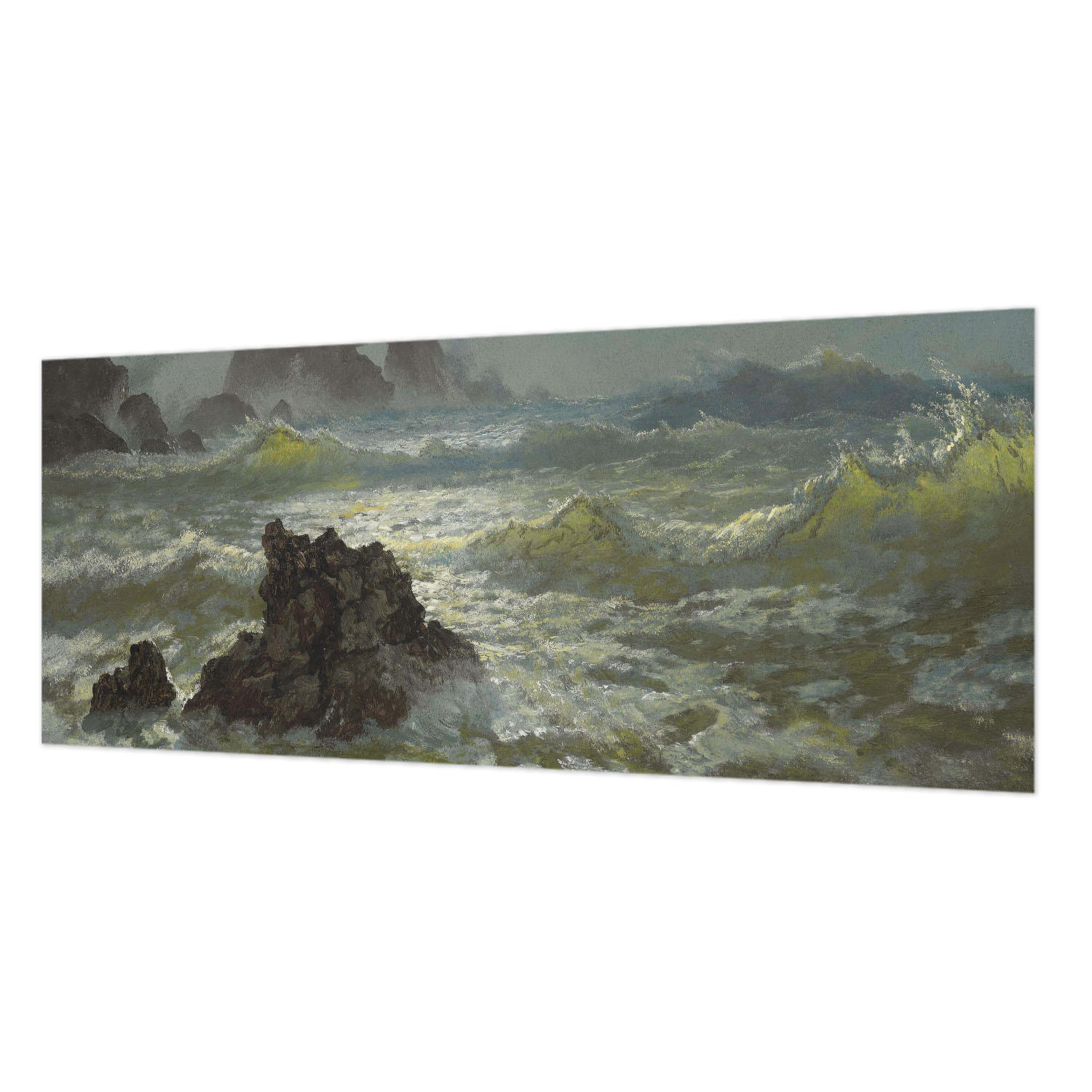 FOTOTAPETE 250x104 cm - Stürmische See - Grau, Textil (250/104cm) - Wallfluent