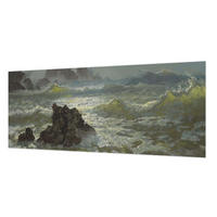 FOTOTAPETE 250x104 cm - Stürmische See - Grau, Textil (250/104cm) - Wallfluent