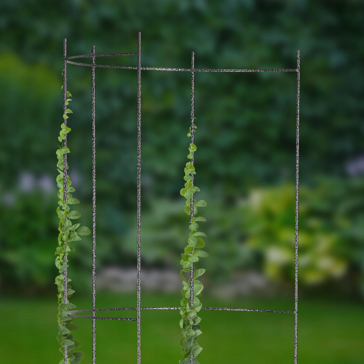 GARTENPERGOLA für Blumen, 28 x 120 cm, schwarz - Schwarz, Metall (28/120cm) - KADAX