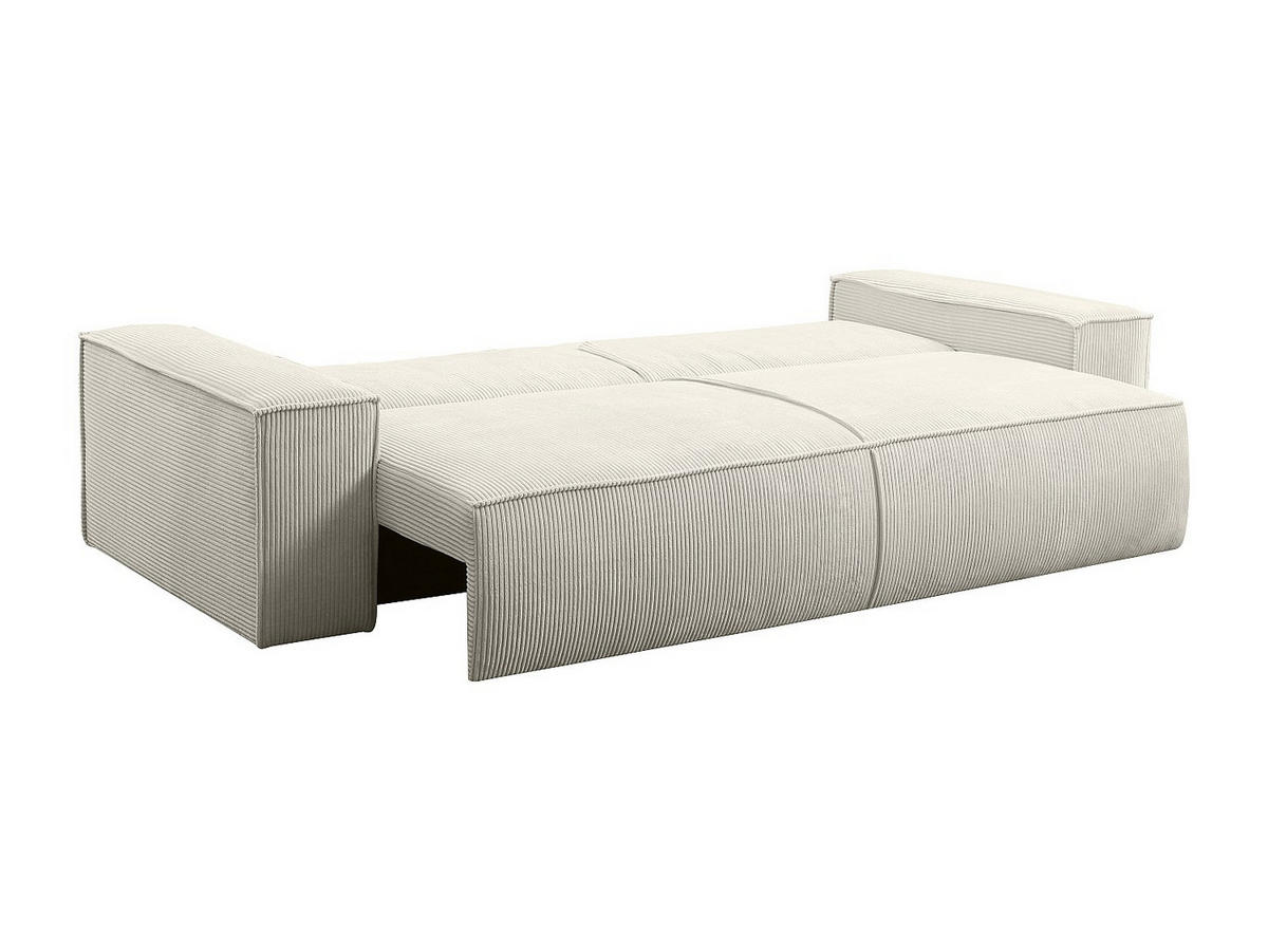 SCHLAFSOFA 4-Sitzer - Cord - Beige - AMELIA - Beige, Textil (257/85/102cm) - Vente-Unique