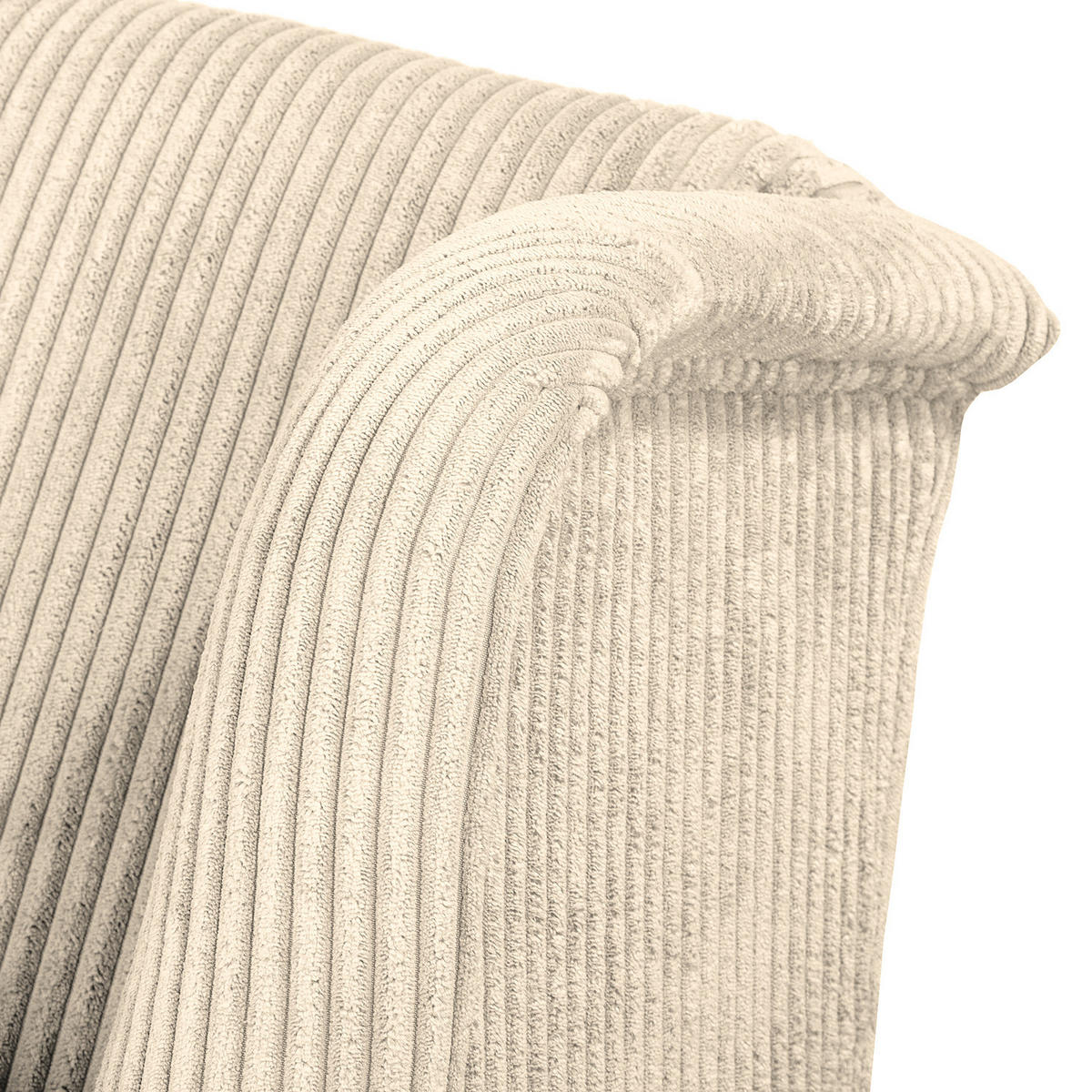 XXL SESSEL - Cord - Creme, Holz/Textil (135/100/128cm) - home24