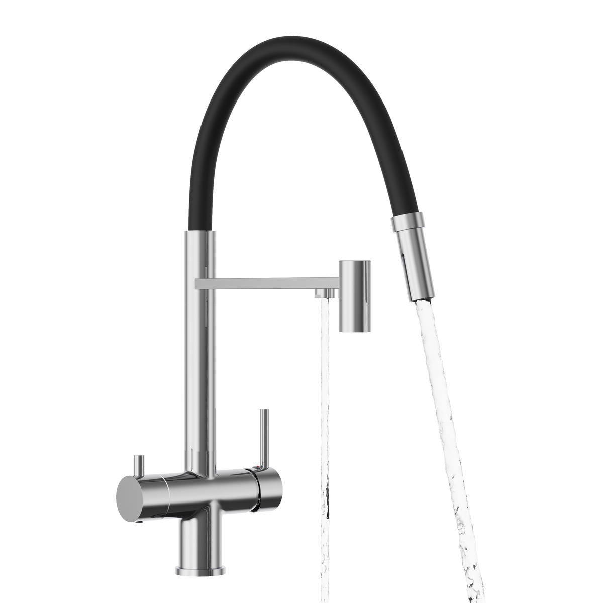 KÜCHENARMATUR Como Chrom - Chromfarben, Metall (25/49/25cm) - Granitan