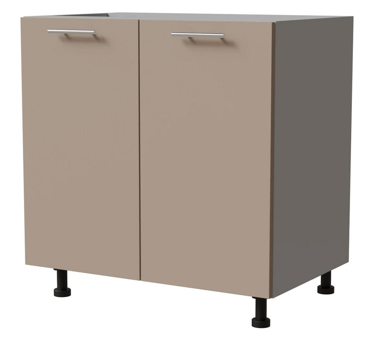 UNTERSCHRANK Brerra D11/80 80 / 50 / 82 cm - Graubraun/Grau, Holz/Holzwerkstoff (80/82/50cm) - Feldmann-Wohnen