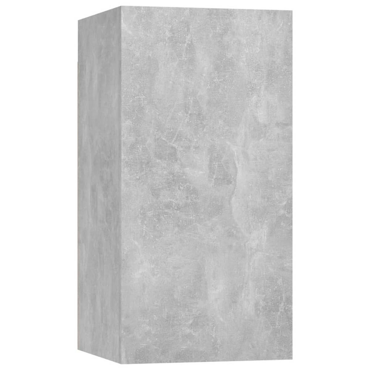 TV-SCHRANK-SET Betongrau Holzwerkstoff 4-teilig - Grau, Holzwerkstoff (30/30/80cm) - vidaXL