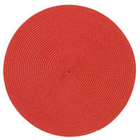 PLATZSET Polypro Rot rund ca. 35 cm Tischset - Rot, Kunststoff (35cm) - TiborTex