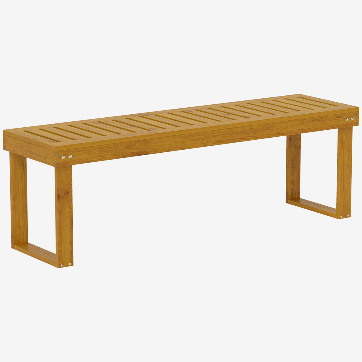 GARTENBANK DE-17776 2 Sitzer mit Lattenrost Natur - Naturfarben, Holz (132/43/34cm) - ComfortXL