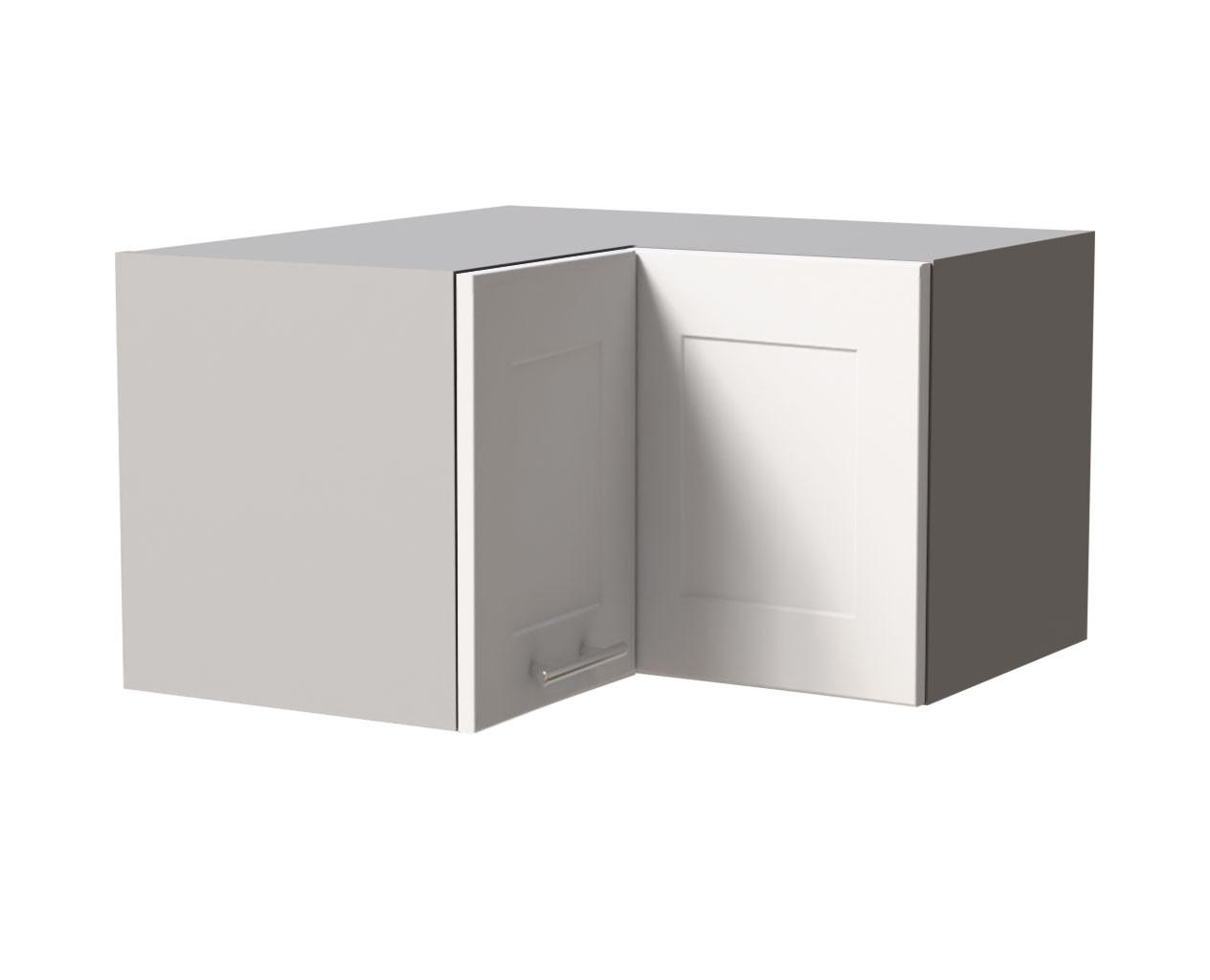 ECKHÄNGESCHRANK Oslo W12/60/36 Grau / Weiß Matt 60 / 60 / 36cm - Weiß/Grau, Holz/Holzwerkstoff (60/36/60cm) - Feldmann-Wohnen
