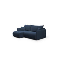 ECKSOFA Calgary - Dunkelblau, Holzwerkstoff/Textil (207/148cm) - Fun Möbel