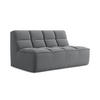 2-SITZER-SOFA Samt Stoff Grau - Dunkelgrau/Schwarz, Kunststoff/Textil (160/75/93cm) - Makamii