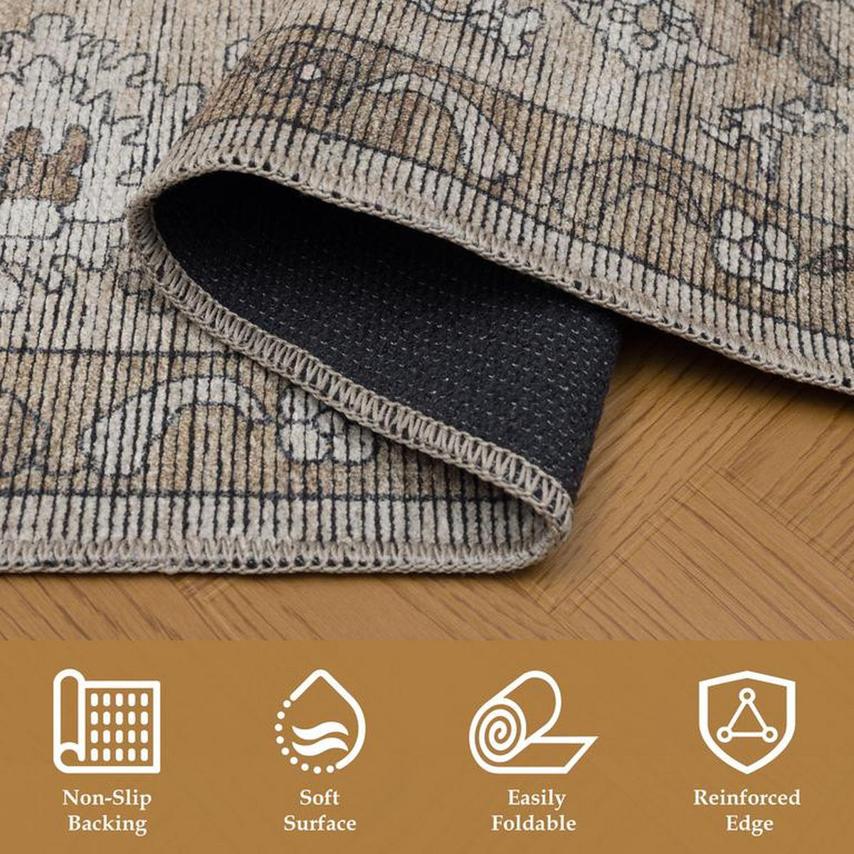 CHENILLE-TEPPICH Script Creme/Beige 200x290 cm - Multicolor, Textil (200/290cm) - Vercai Rugs