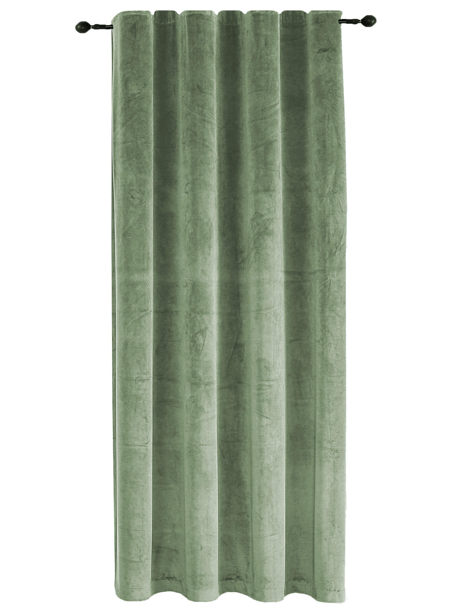 VORHANG Kräuselband Samt 140/145 cm lindgrün - Mintgrün, Textil (140/145cm) - TiborTex