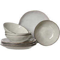 TAFEL-SET Kendra hellgrau 8er Set - Hellgrau, Keramik (1/1/1cm) - Ritzenhoff Breker