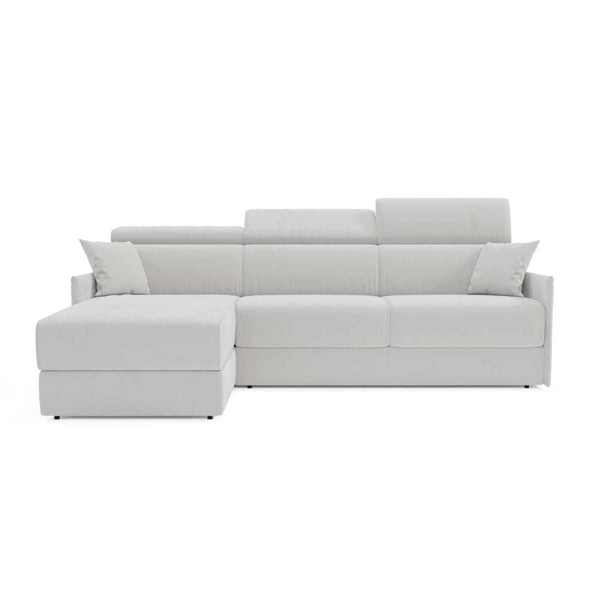 ECKSOFA Miryam - Weiß, Metall (272/98cm) - Divani.store