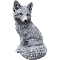 STEINFIGUR Fuchs, frostfest, massiver Steinguss - Grau, Stein (20/30/23cm) - stoneandstyle