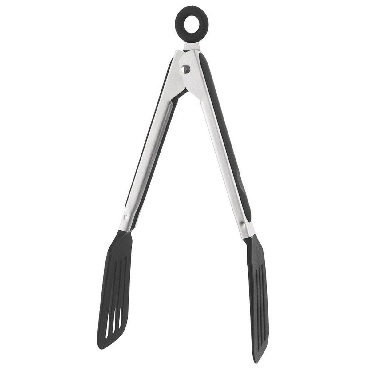 KÜCHENZANGE Stahl 26 cm - Silberfarben, Metall - Orion 