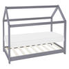 KINDERBETT mit Dach und Matratze 80x160 cm Hellgrau - Hellgrau, Holz (80/160cm) - ML-DESIGN
