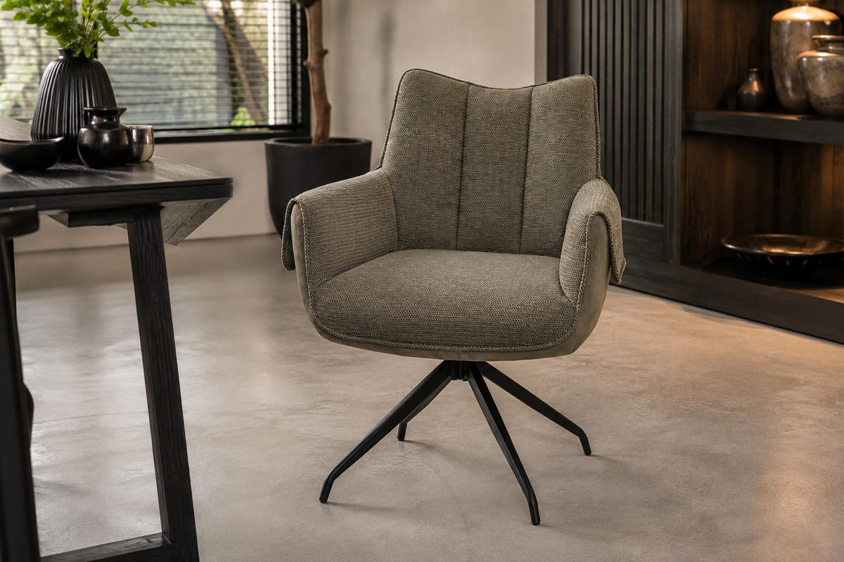 ESSZIMMERSTUHL Sinosa, Webstoff, Braun - Braun, Textil (64/87/63cm) - dasmöbelwerk
