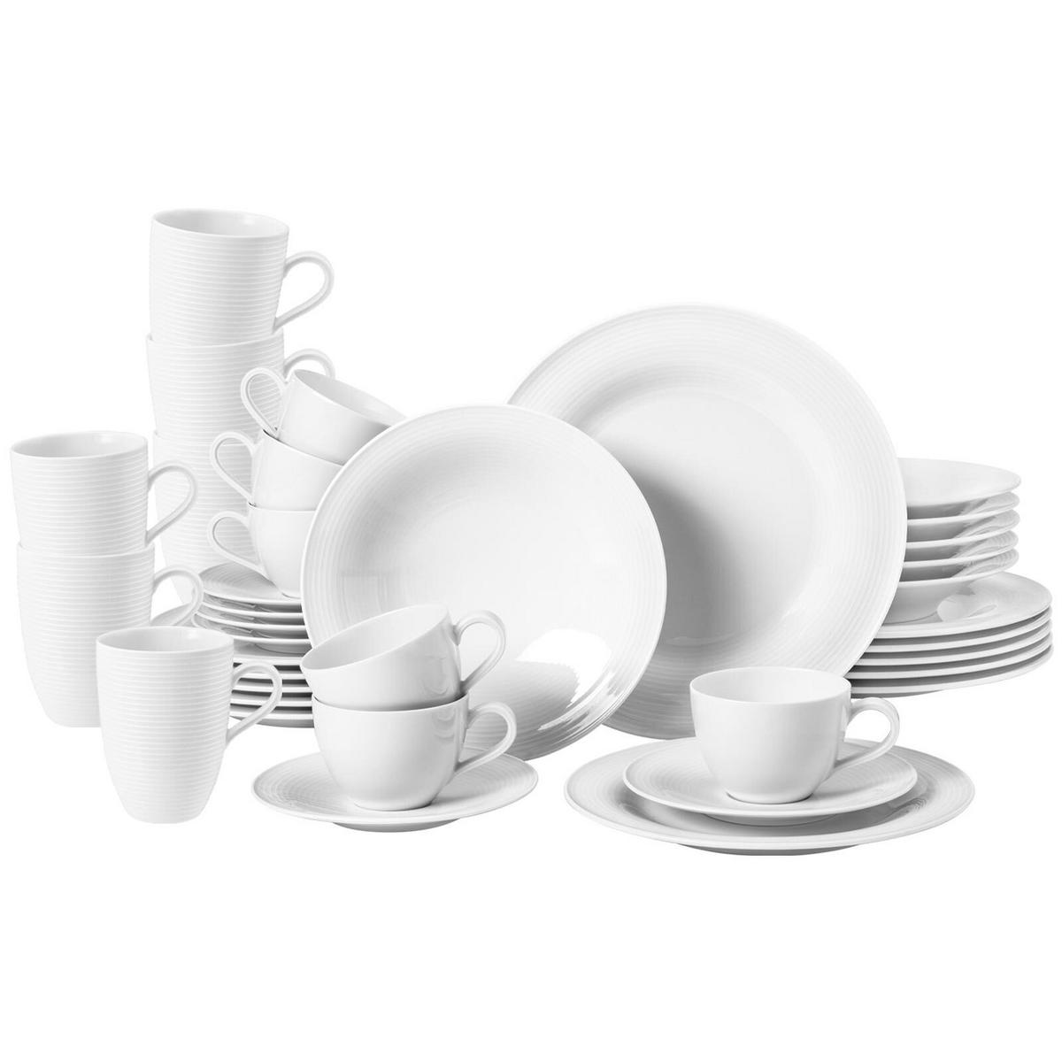 KOMBISERVICE Beat Weiß weiß 36er Set - Weiß, Keramik (1/1/1cm) - Seltmann Weiden