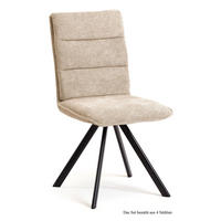 ESSZIMMERSTUHL (4er-Set) Debbi 47x92x60 Schwarz/Natur - Schwarz/Naturfarben, Kunststoff (60/92/47cm) - 58aufmkessel