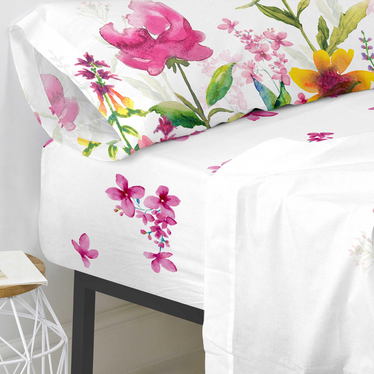 SPANNBETTTUCH cassia 140x200x32 cm mehrfarbig - Multicolor, Textil (140/200cm) - Happy Friday