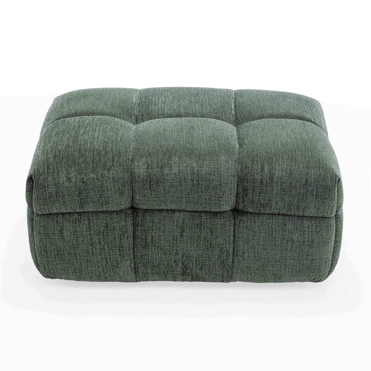 HOCKER, Grün - Grün, Textil (72/45/91cm) - Oviala