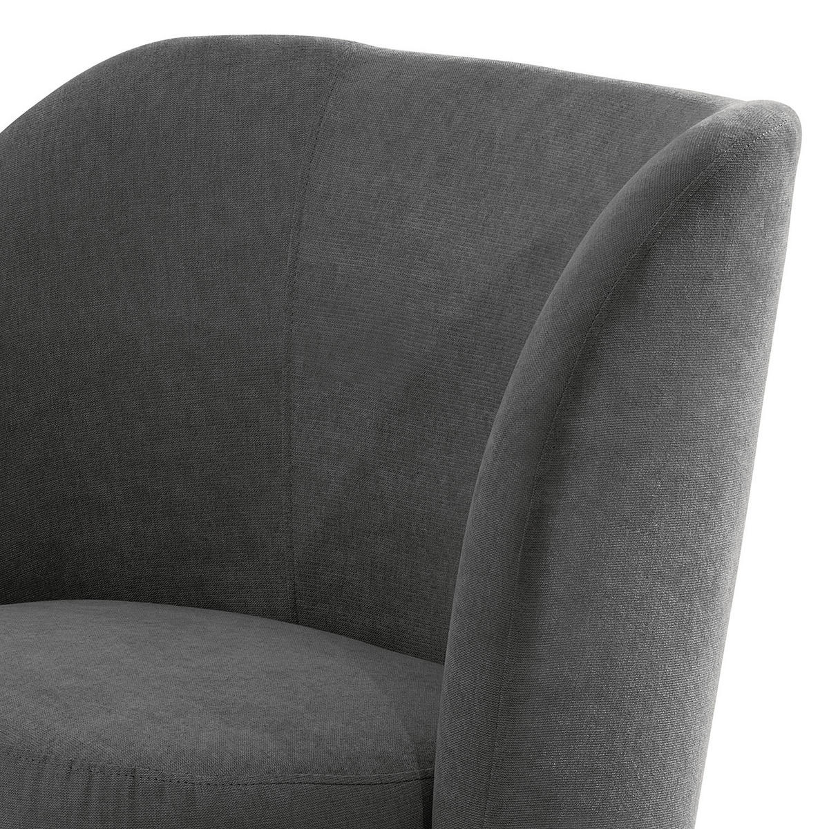 SESSEL - Schwarz/Graphitfarben, Kunststoff/Textil (75/78/49cm) - home24