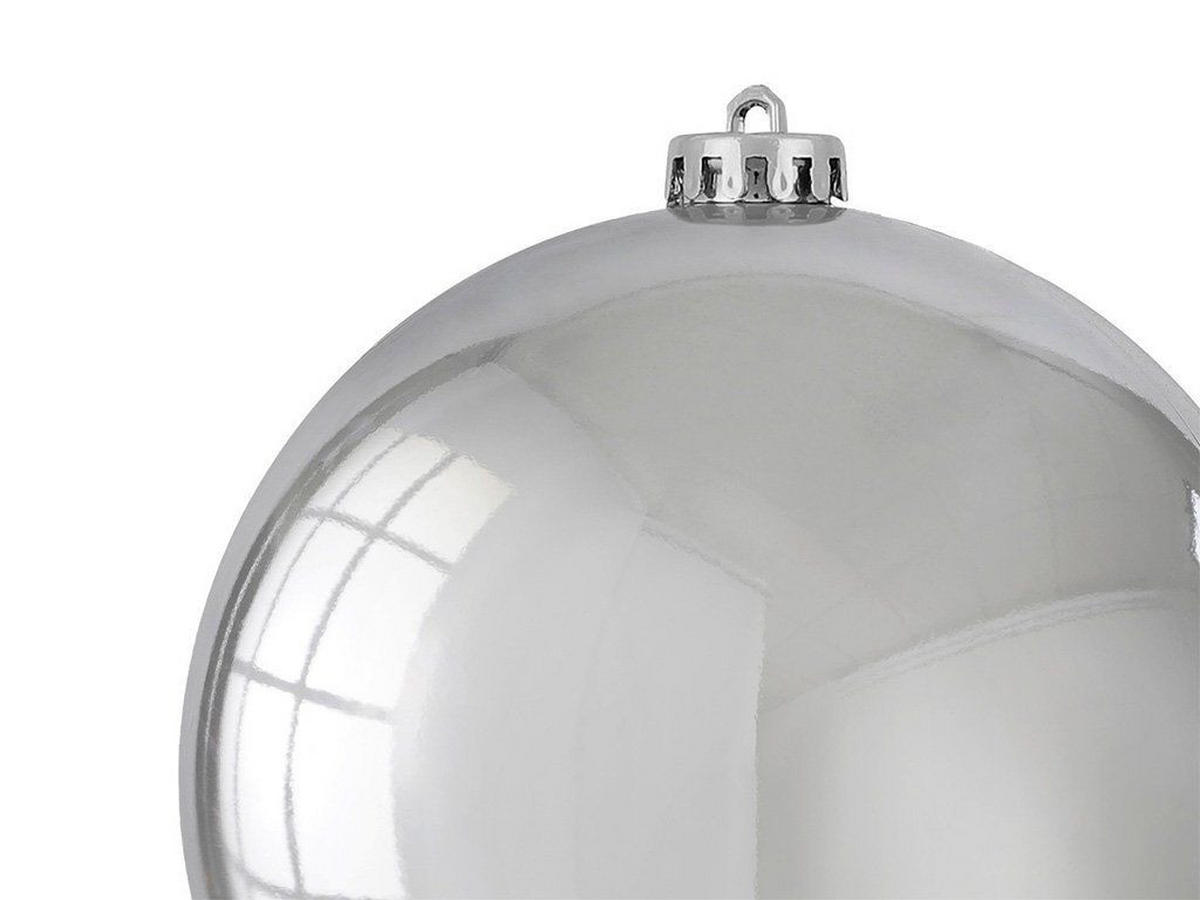 WEIHNACHTSKUGEL Silber glänzend, Ø 15 cm, Kunststoff, für Innen- und Außenbereich - Silberfarben, Kunststoff (20/20/20cm) - LAALU