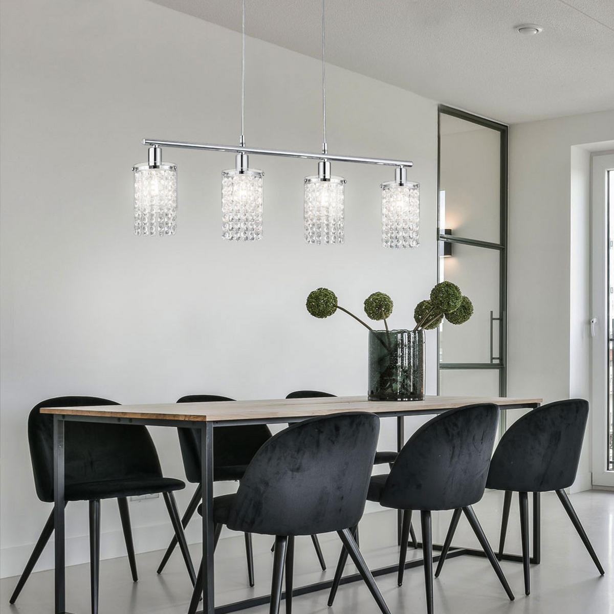LED DECKENLEUCHTE POSH Klar Glas - Klar, Metall (11/80/140cm)
