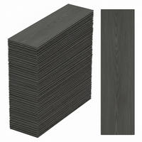 VINYLBODEN Eiche dunkelgrau 36er-Set selbstklebend PVC 15,2x91,4 cm - Anthrazit, Kunststoff (91.4/15.2/0.2cm) - Relaxdays