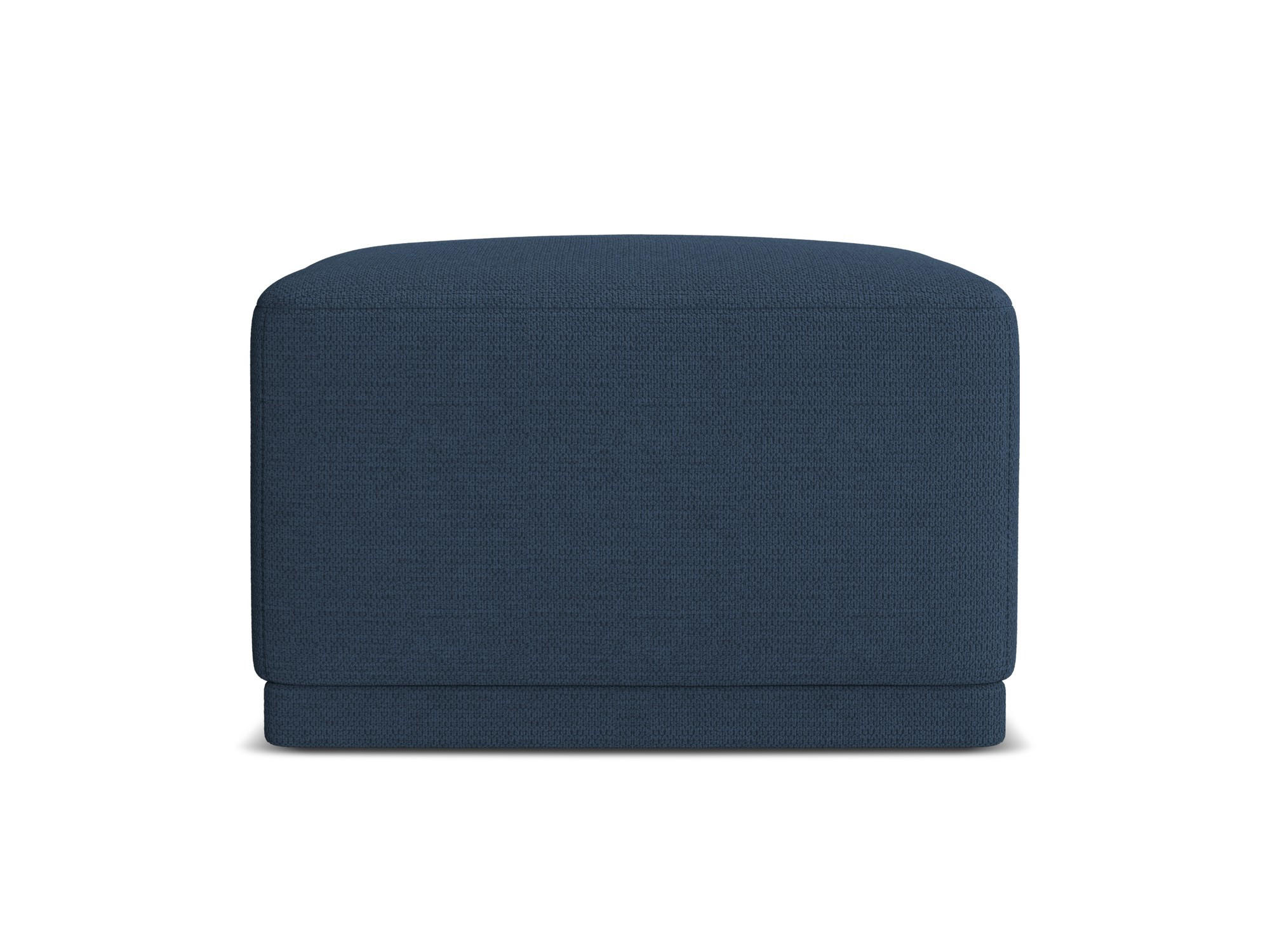 POUF Chenille Stoff Blau - Blau/Schwarz, Kunststoff/Textil (65/40/65cm) - Makamii