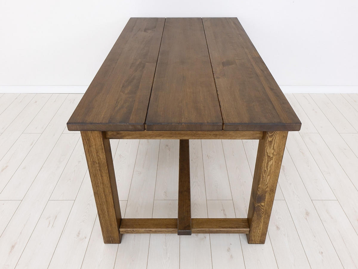 ESSTISCH aus Massivholz 180 cm Rustyk 3 - Dunkelbraun, Holz (180/90/78cm) - Seart