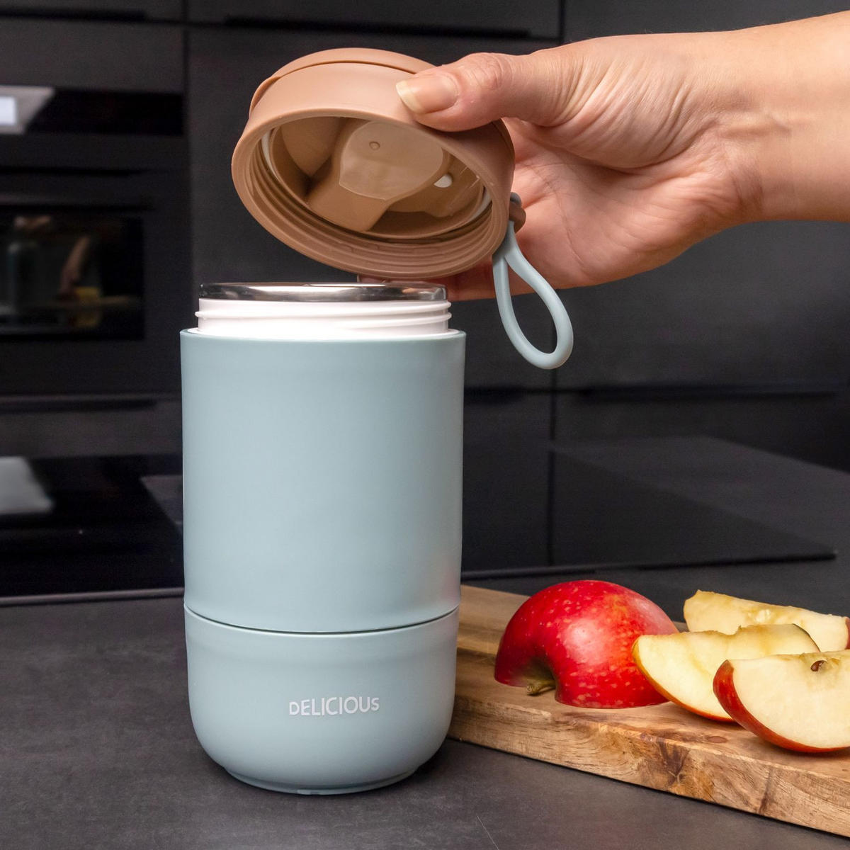 THERMO LUNCH BEHÄLTER 270/370 ml - Blau, Metall (0.37L) - Intirilife