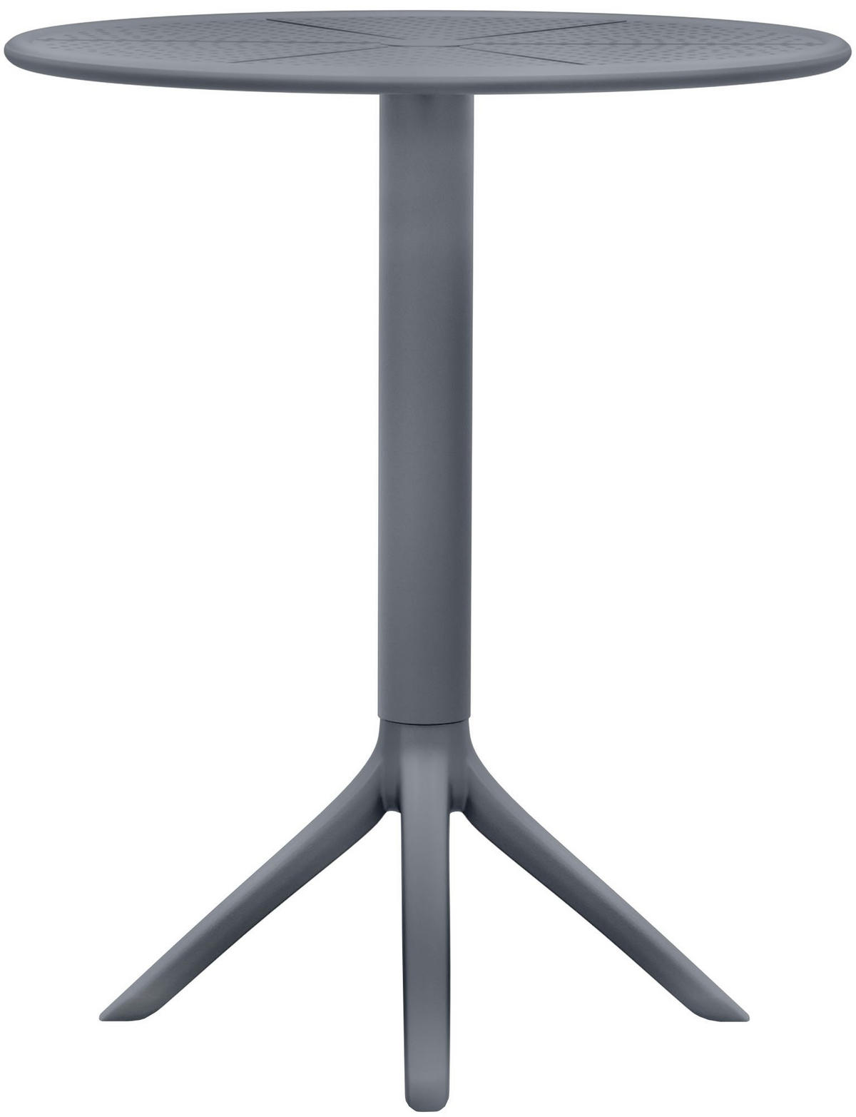 GARTENTISCH rund Kunststoff anthrazit - Anthrazit, Kunststoff (60/60/76cm) - CLP