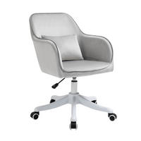 MASSAGE Bürostuhl Drehstuhl Arbeitstuhl mit Vibrationsfunktion Samt Grau - Grau, Textil (70/86/57cm) - Vinsetto