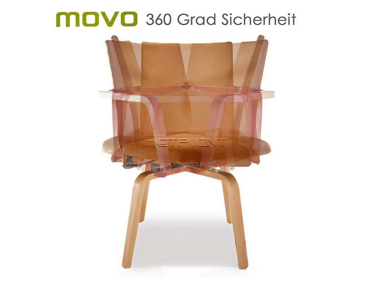 SENIORENSTUHL drehbar Stoffbezug Terracotta - Buchefarben/Terra cotta, Holzwerkstoff/Textil (57/85/57cm) - Mauser Sitzkultur