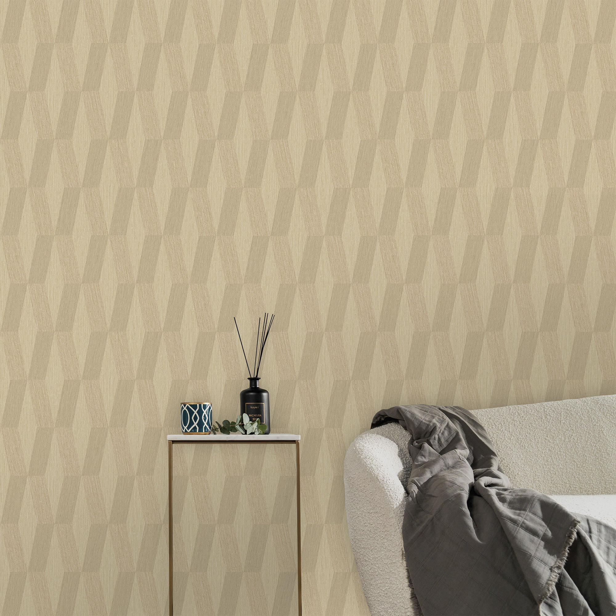 VLIESTAPETE - Zao Gold - Goldfarben, Papier/Kunststoff (52/1000cm) - Graham & Brown
