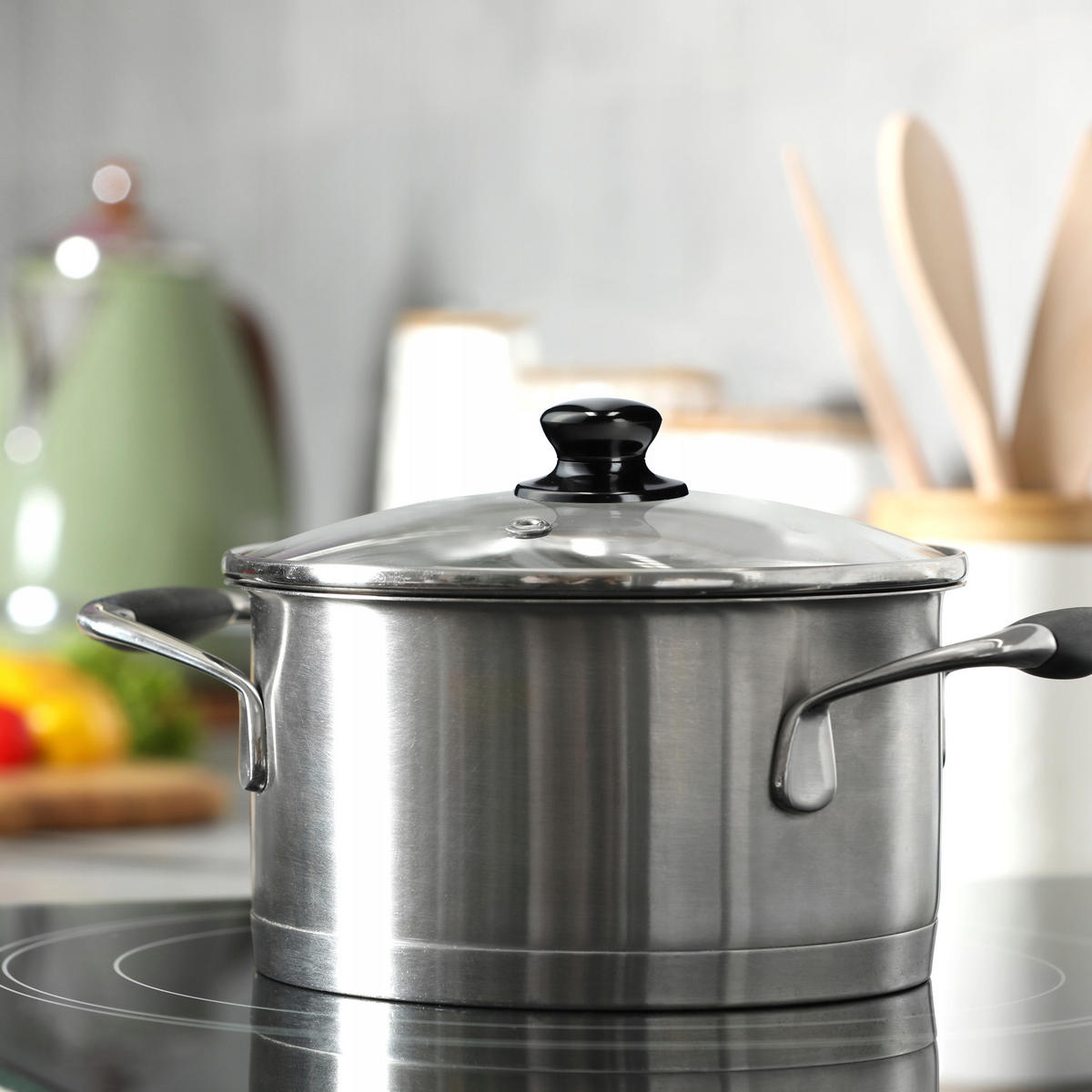 DECKEL mit schwarzem Griff, 30 cm, 1 Stück - Transparent, Glas/Kunststoff (30cm) - KADAX