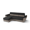 ECKSOFA L REBI L2 Rainbow 27/83 Links mit Schlaffunktion, Grau/Beige, L-Form - Beige/Grau, Textil (251/140cm)
