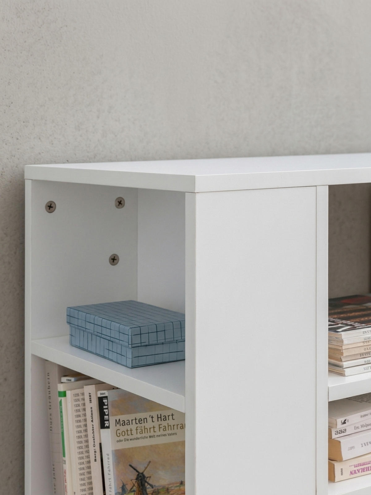 REGAL Multifunktional Mit Rollen Modern BRENTA, Weiß 60x35x75 cm - Weiß, Holz/Kunststoff (60/75/35cm) - KADIMA DESIGN