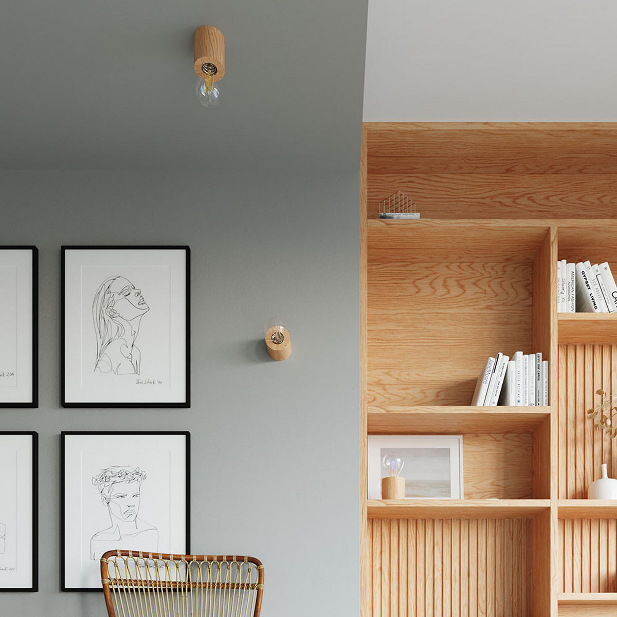 WANDLEUCHTE Holz Braun Landhausstil - Braun, Holz (10/10/10cm)