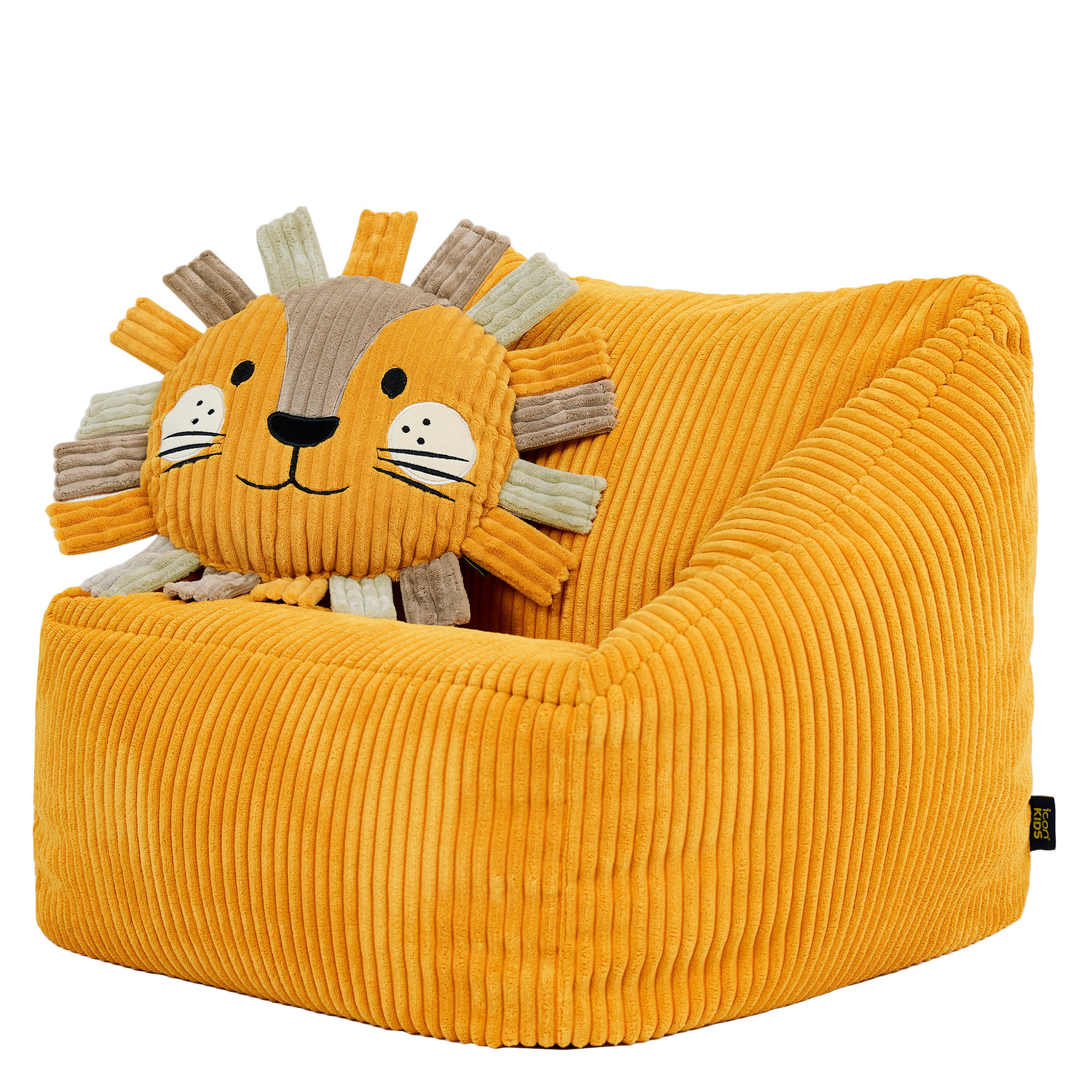 KINDERSITZSACK Natalia mit Animalkissen - Gelb, Textil (55/50/55cm) - icon