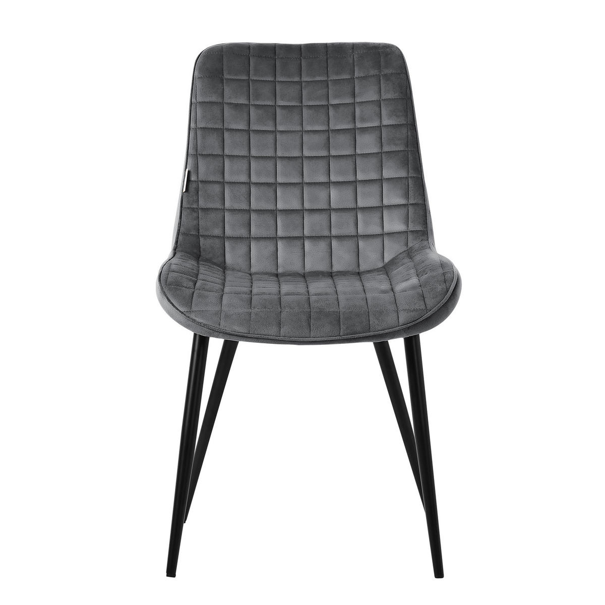 ESSZIMMERSTUHL Anthrazit 2er Set - Anthrazit, Metall (52/89/60cm) - ML-DESIGN