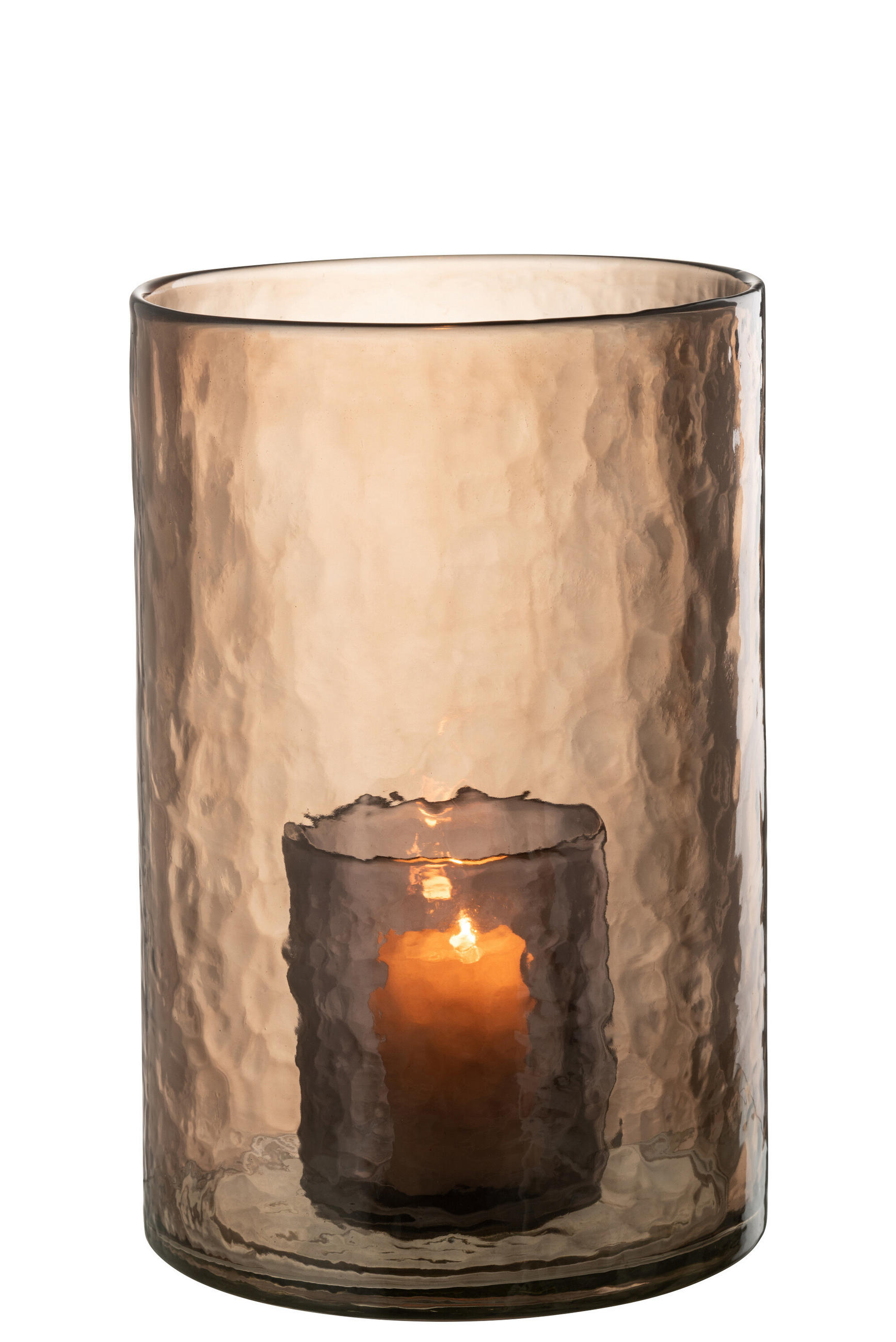 KERZENHALTER DUBBEL - Glas - Braun - L - Braun, Glas (20.5/30.5cm) - J-Line