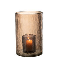 KERZENHALTER DUBBEL - Glas - Braun - L - Braun, Glas (20.5/30.5cm) - J-Line