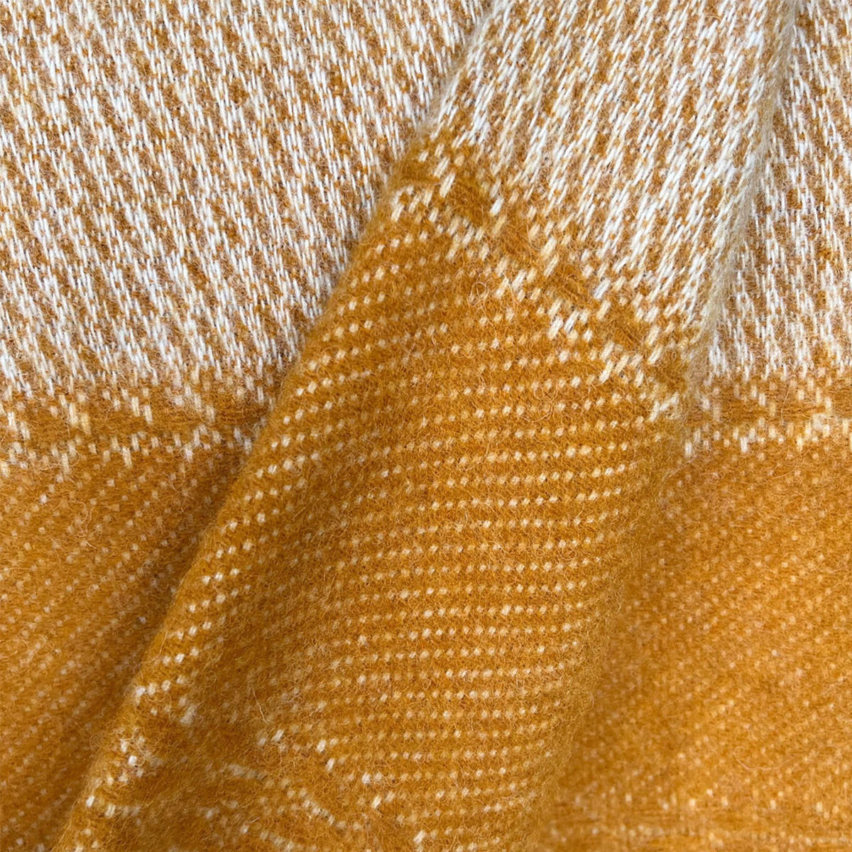 WOLLDECKE Uptown Neuseeländische Lammwolle Ocker 140x200 - Gelb, Textil (140/200cm) - Malagoon