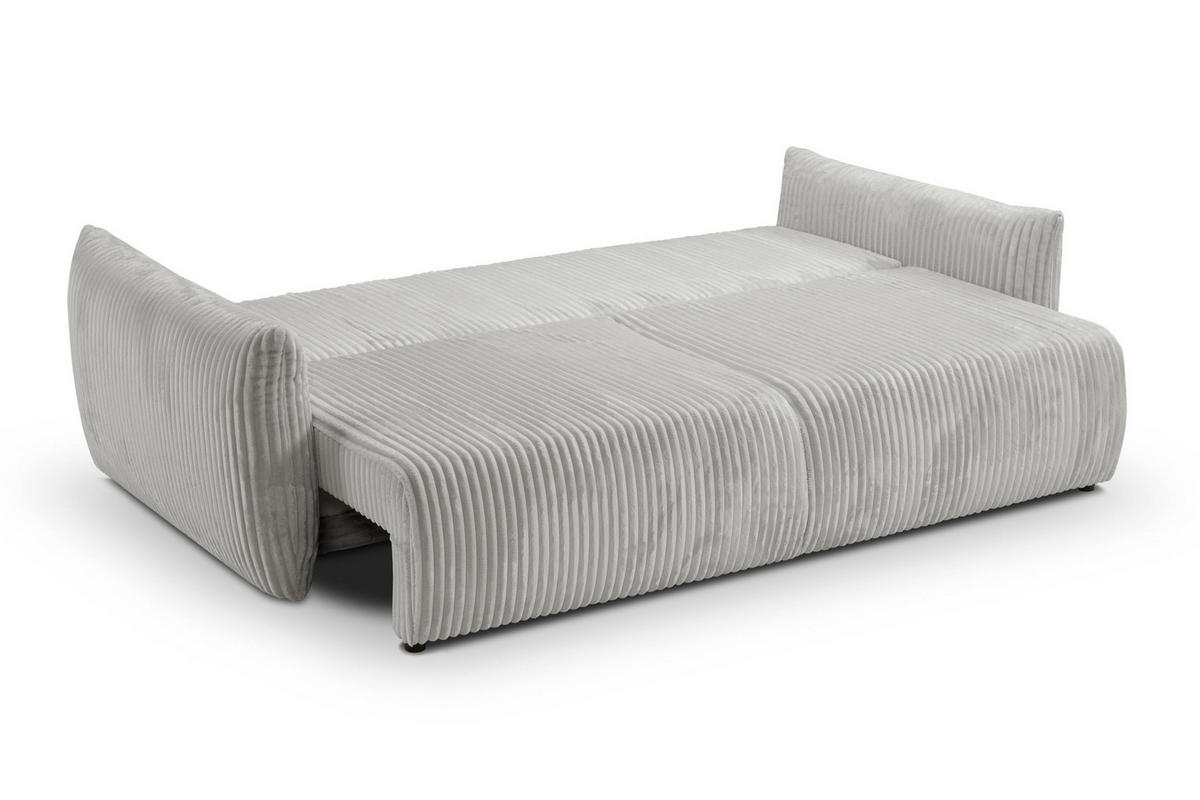 SOFA Hallora - Grau (Tilia 83) - Hellgrau, Holzwerkstoff (240/88/108cm) - Möblo