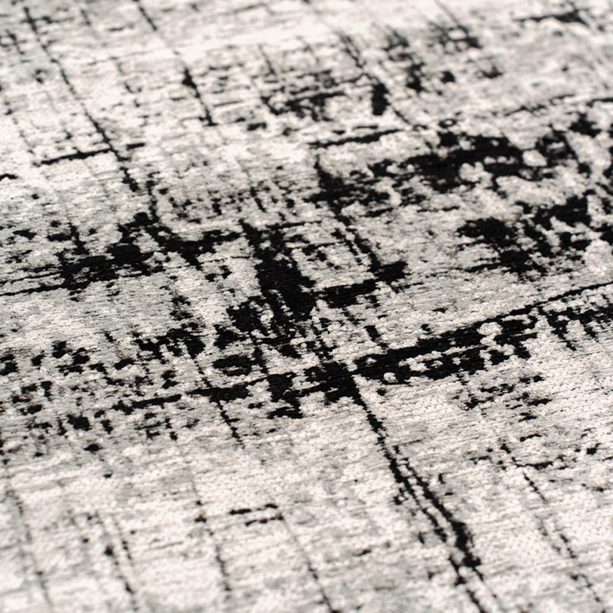 TEPPICH Metro Black&White Mad Men Griff 240/240 cm - Grau, Kunststoff/Textil (240/240cm) - Louis De Poortere